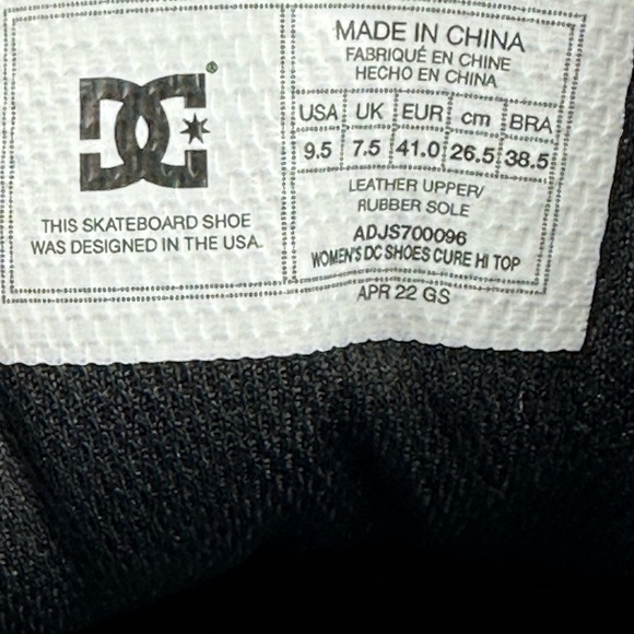 Women’s DC Cure Hi Size 9.5 Skate Leather Sneakers Trainers Pink Leopard - Picture 7 of 9